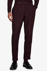 Pantaloni gessati bordeaux-Dan John