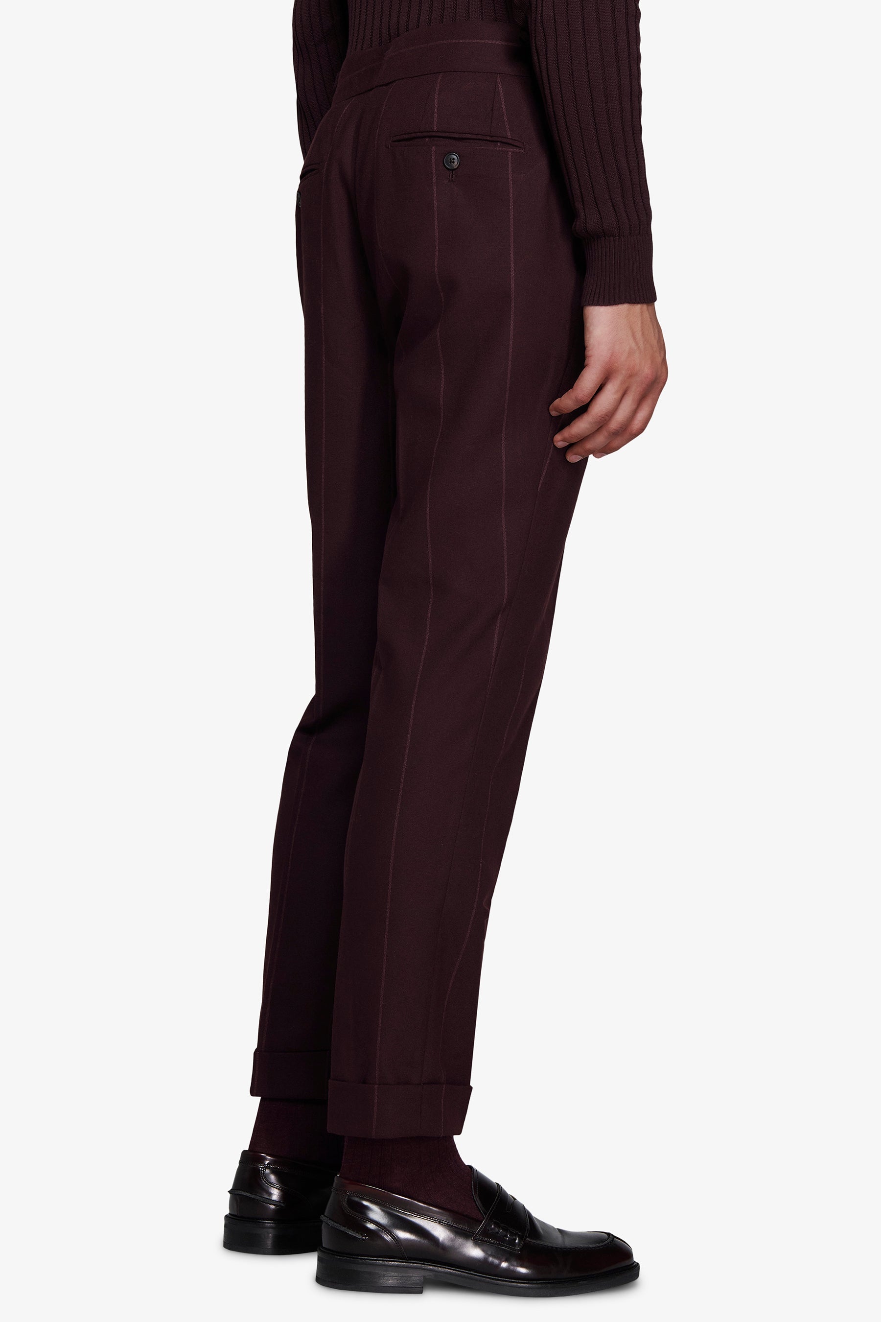 Pantaloni gessati bordeaux-Dan John