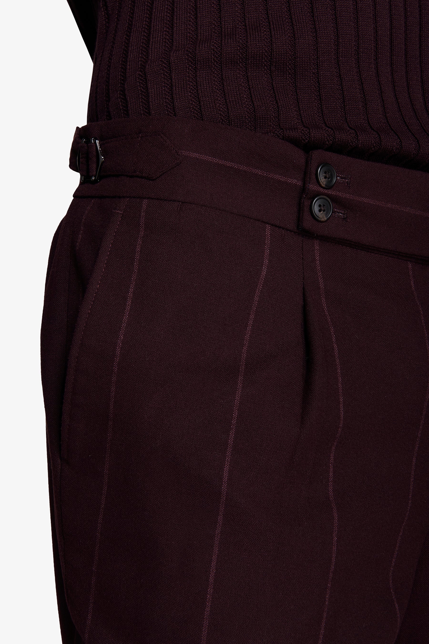Pantaloni gessati bordeaux-Dan John