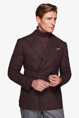 Double breasted Blazer Flannel Effect