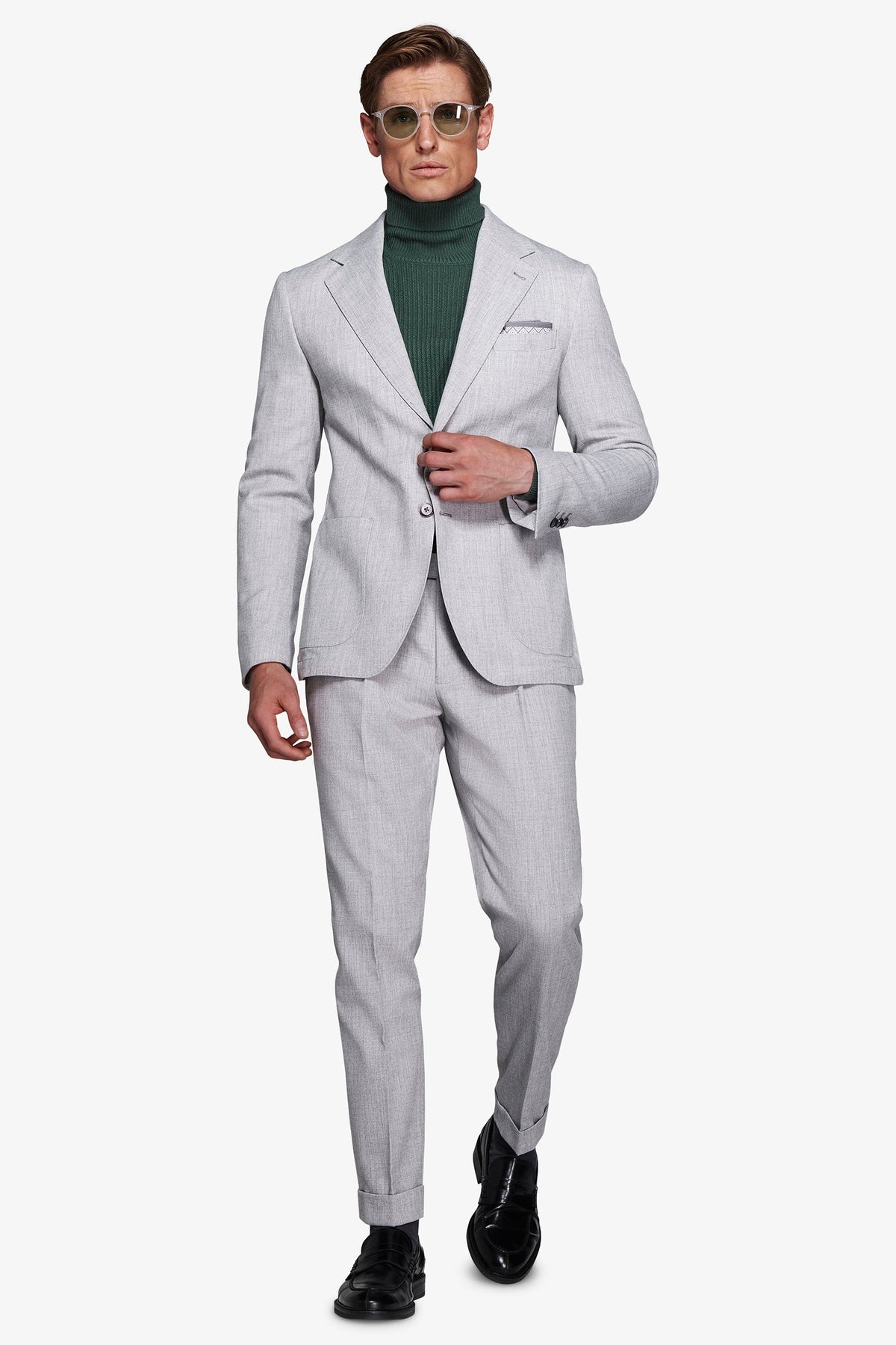 Giacca effetto flanella grigio chiaro-Dan John