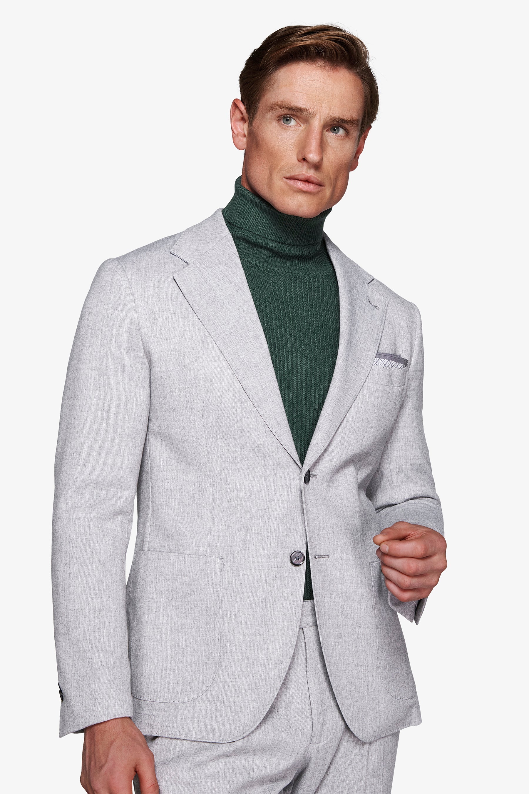 Giacca effetto flanella grigio chiaro-Dan John