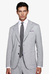 Giacca gessata grigio chiaro-Dan John