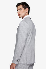 Giacca gessata grigio chiaro-Dan John