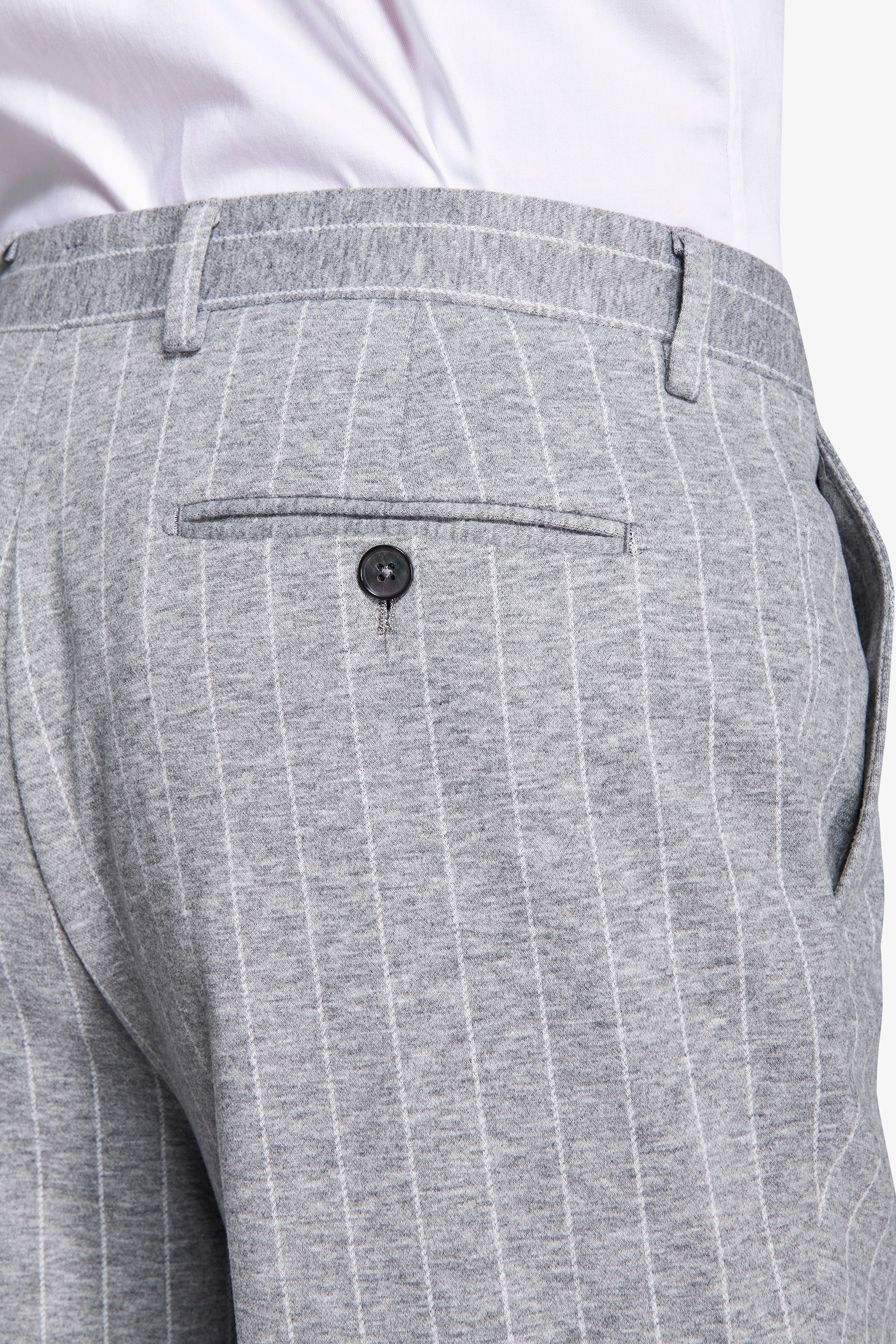 Pantaloni gessati grigio chiaro-Dan John