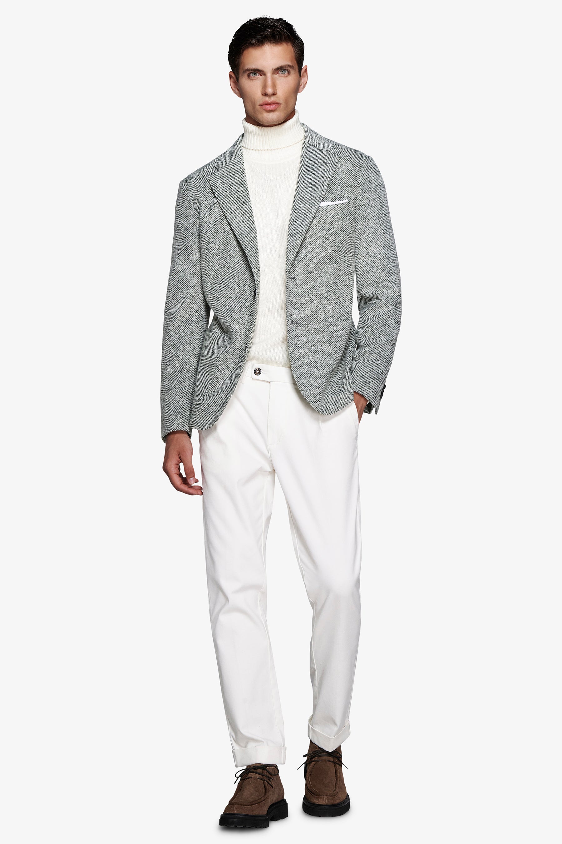 Giacca jersey diagonale verde-Dan John