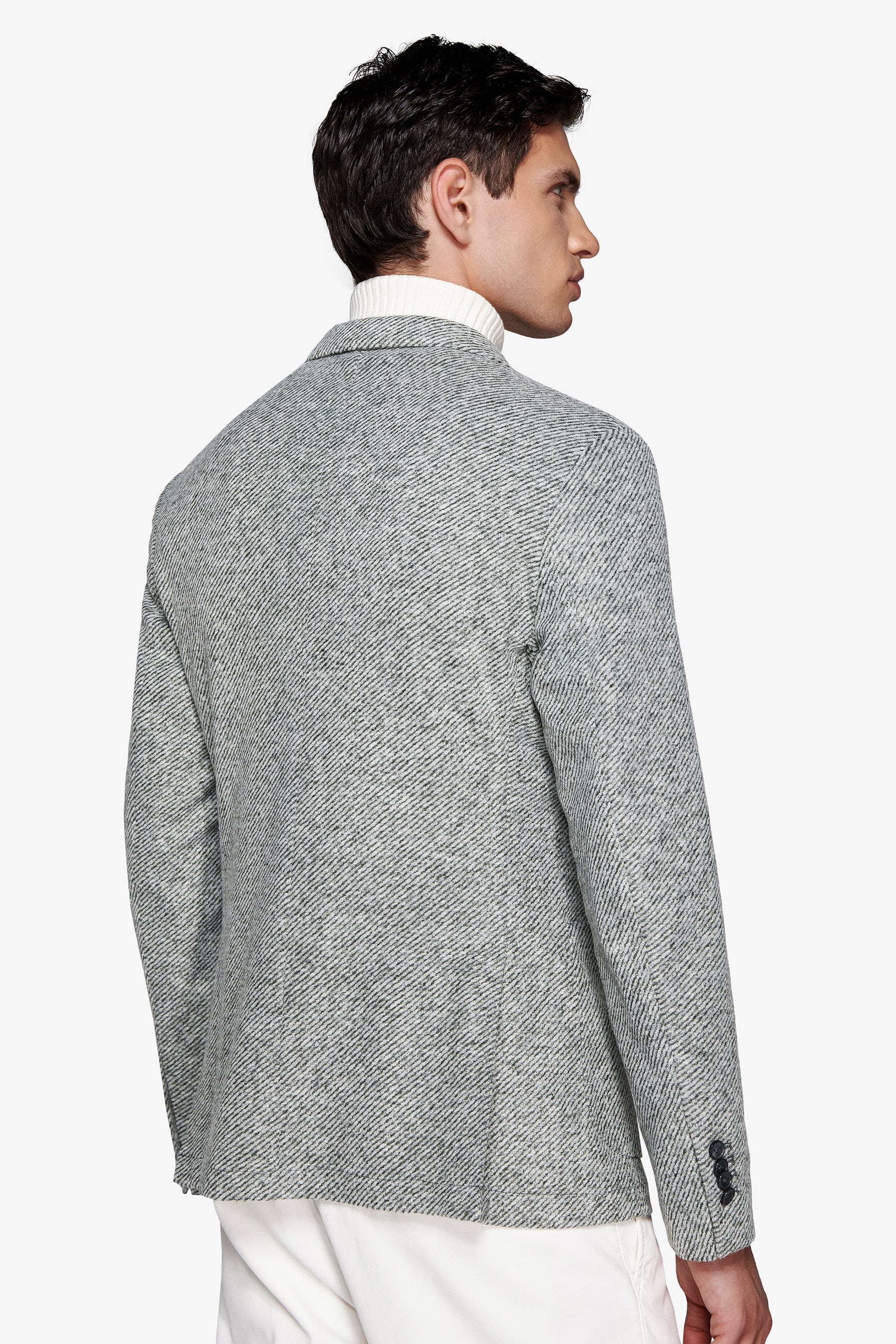Giacca jersey diagonale verde-Dan John