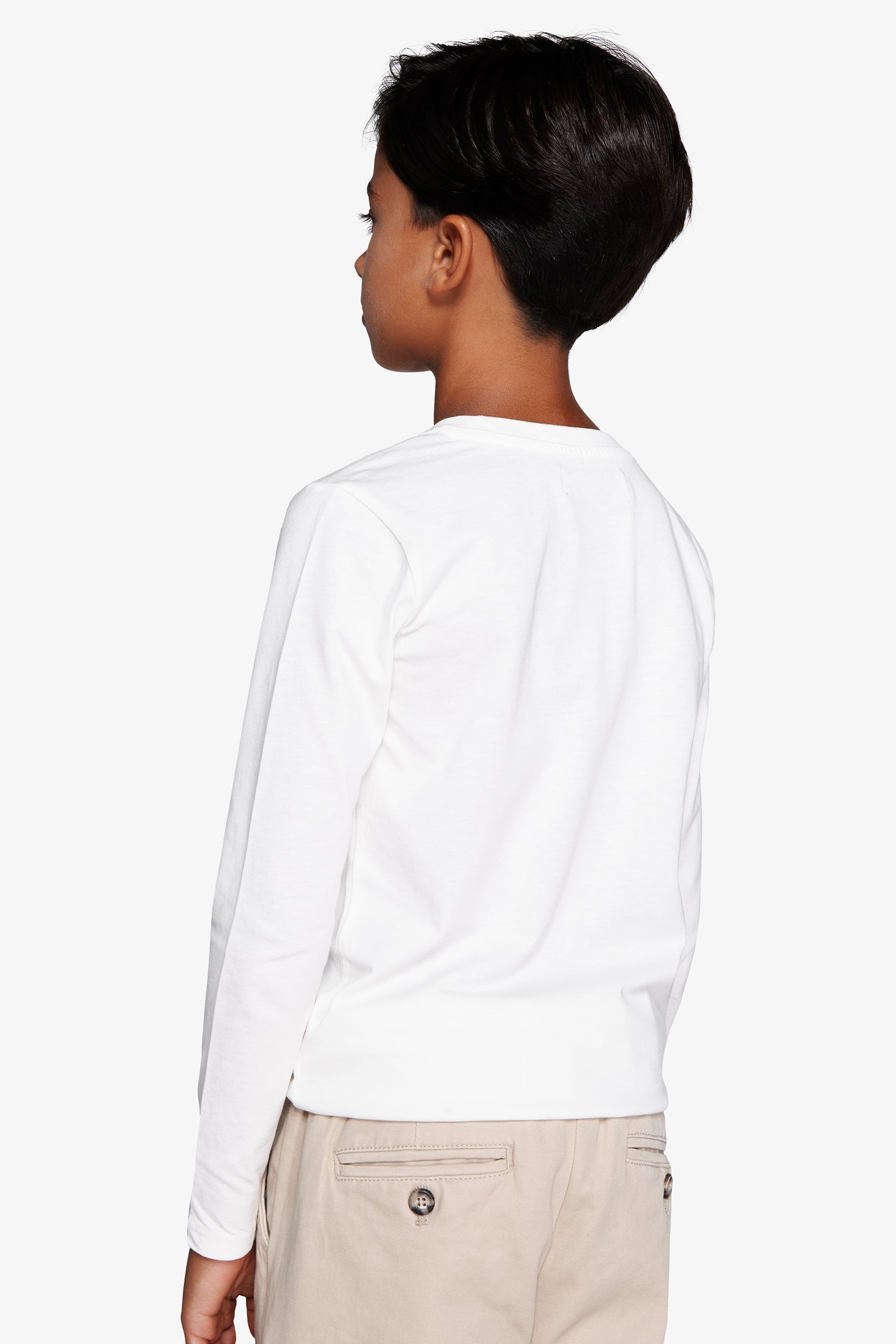 T-shirt con ricamo bianca Kids-Dan John