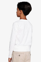 T-shirt con ricamo bianca Kids-Dan John