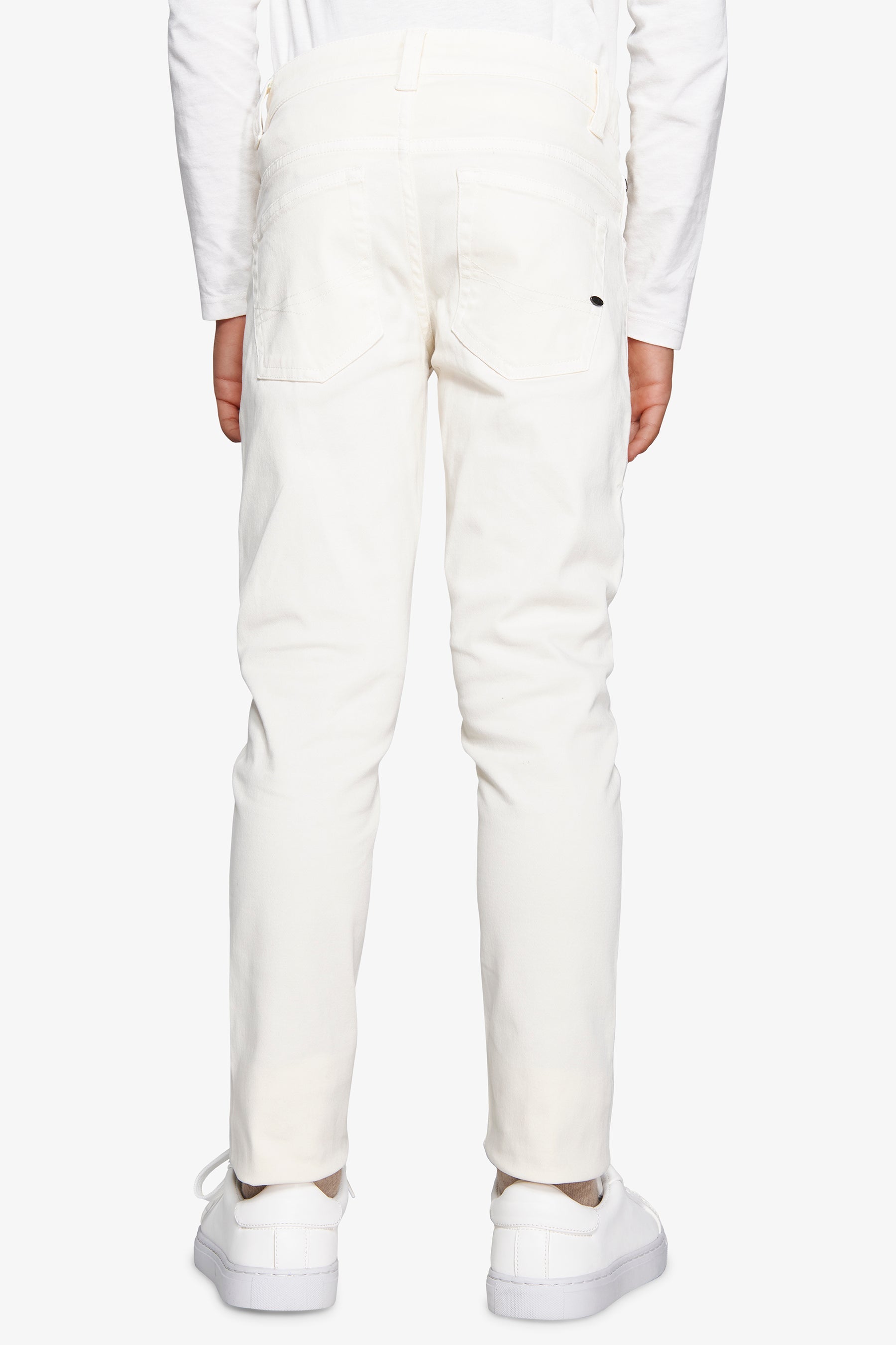 Pantaloni 5 tasche panna Kids-Dan John