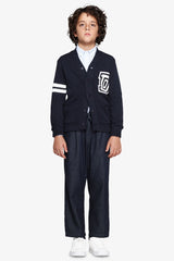 Cardigan scollo a V blu Kids-Dan John