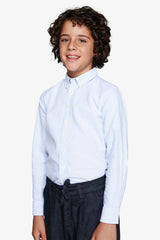 Camicia oxford a righe blu Kids-Dan John