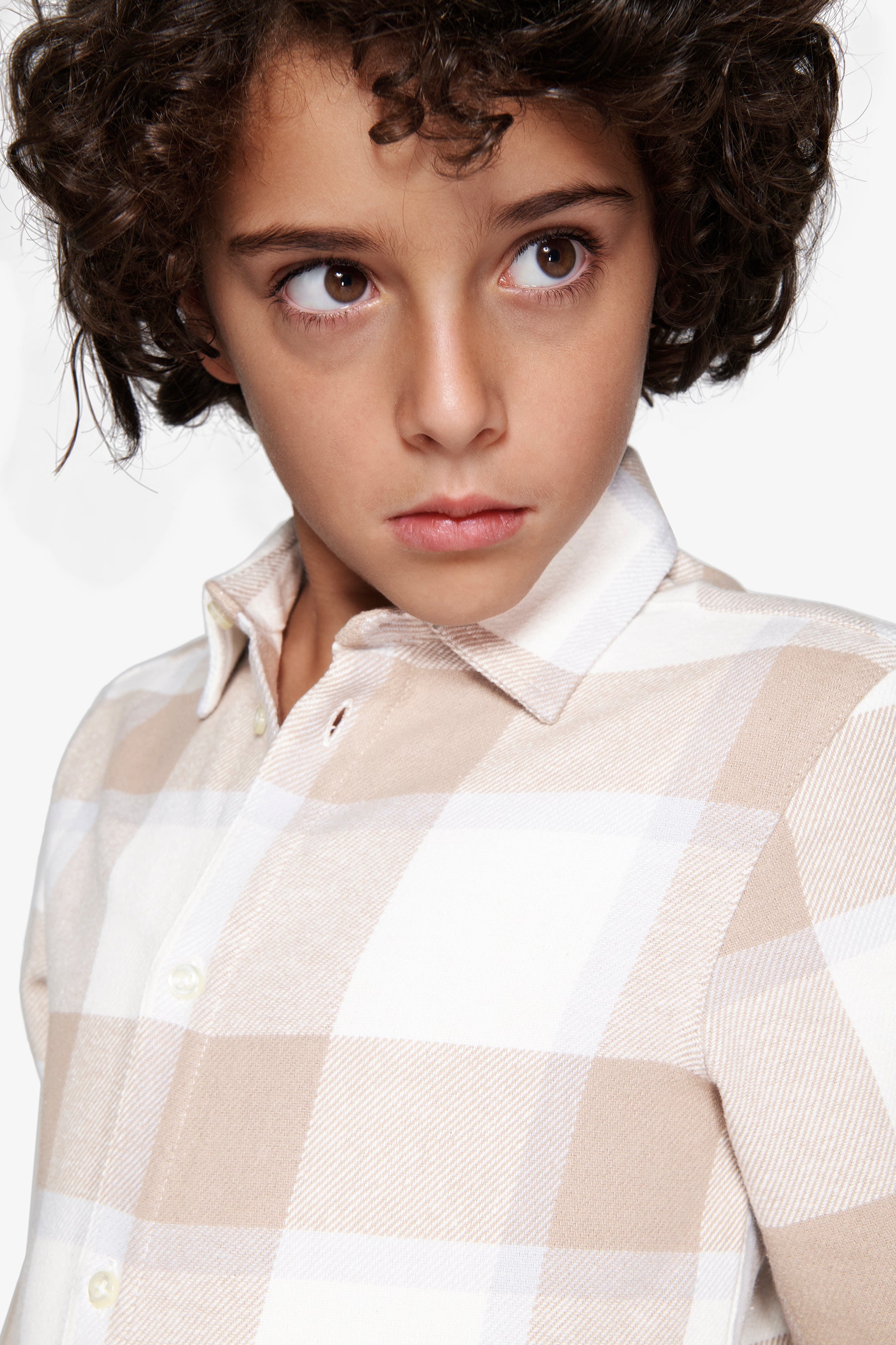 Camicia check panna Kids-Dan John