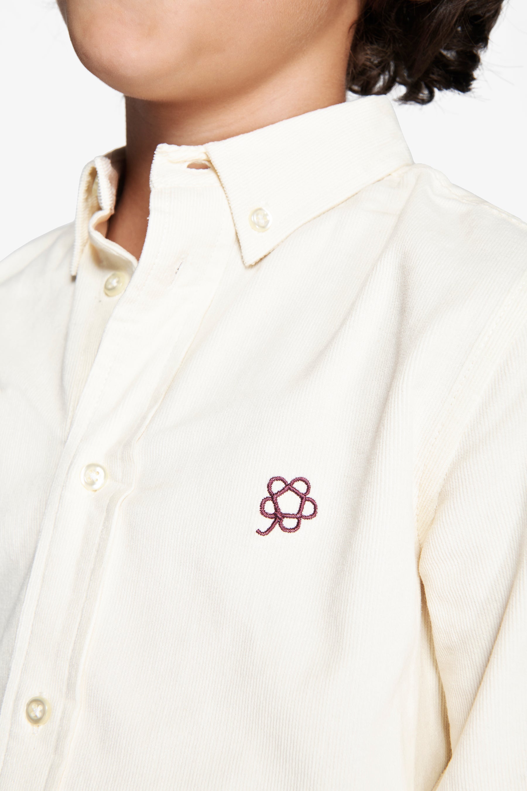 Camicia velluto panna Kids-Dan John
