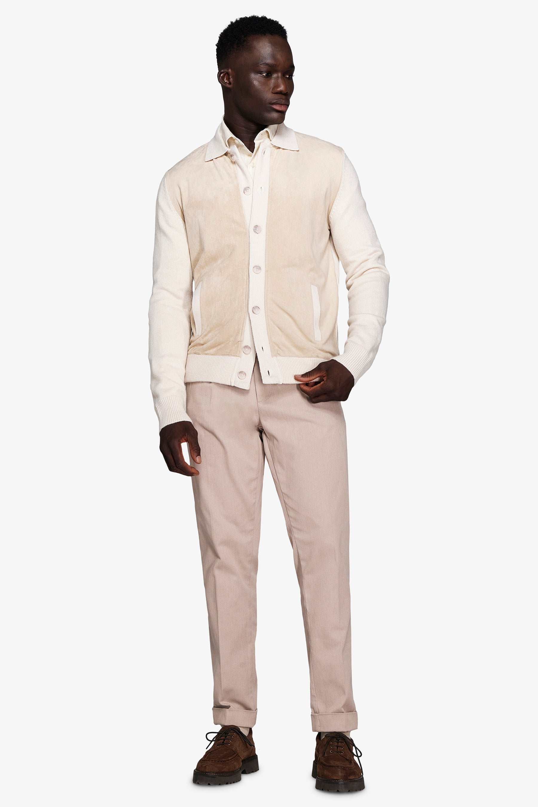Blazer in maglia bimaterico corda-Dan John