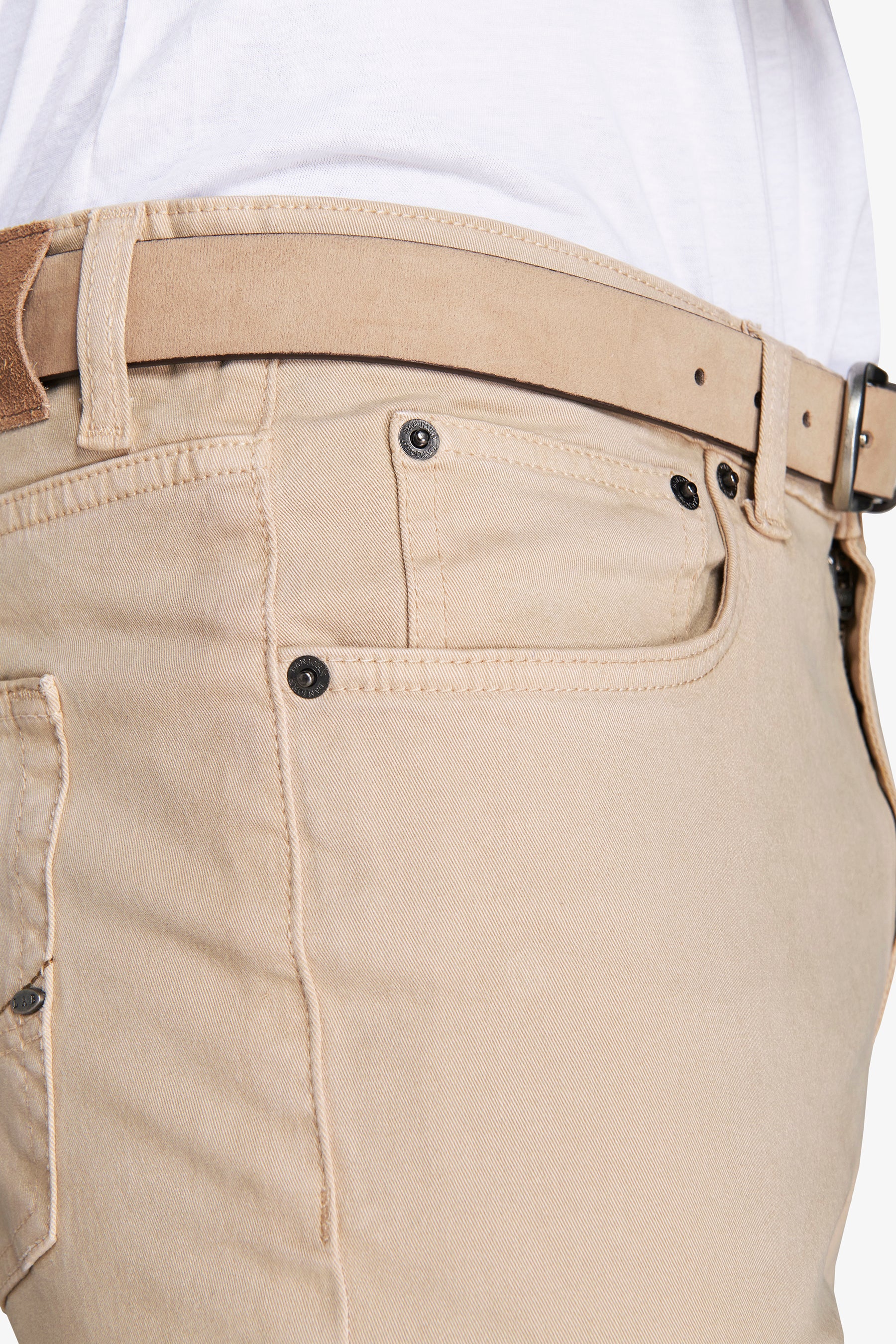 Pantaloni 5 tasche beige-Dan John