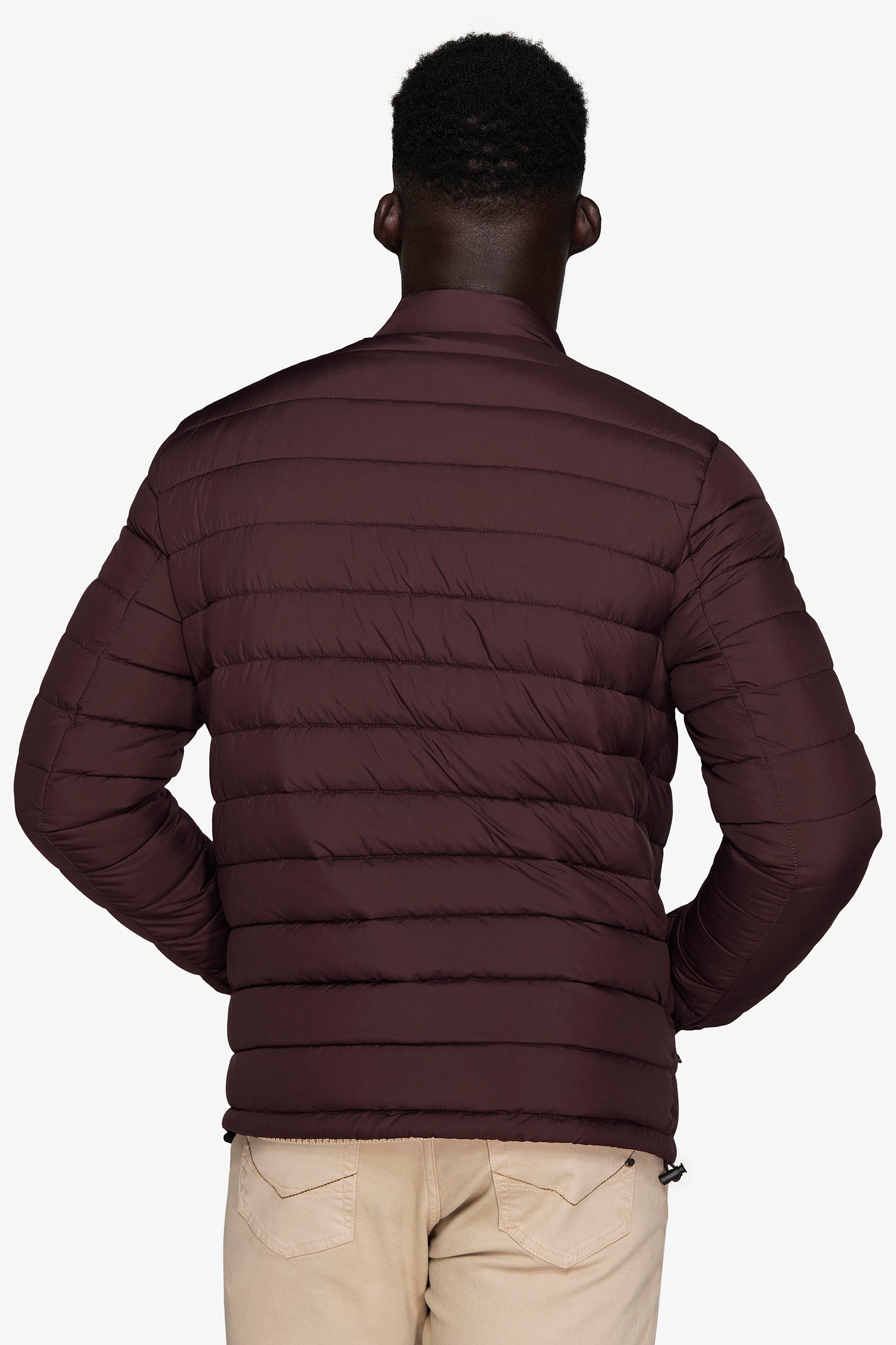 Piumino full zip trapuntato bordeaux-Dan John