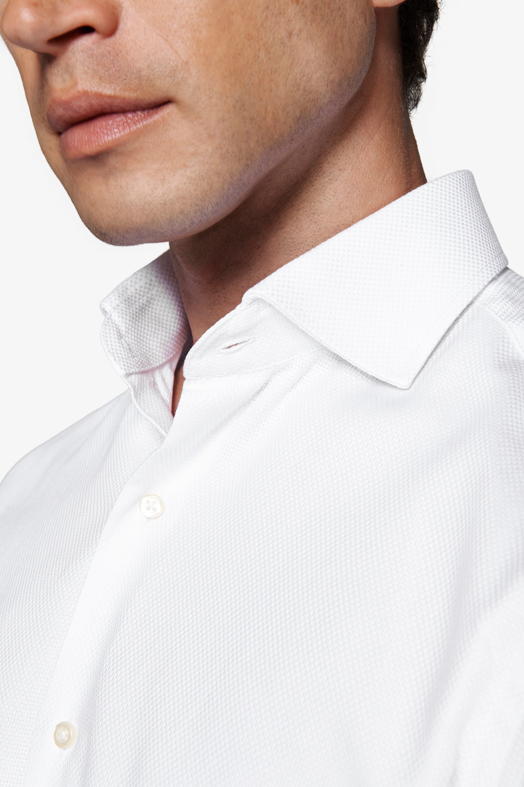 Camicia "la Picoco" operata bianca slim-Dan John