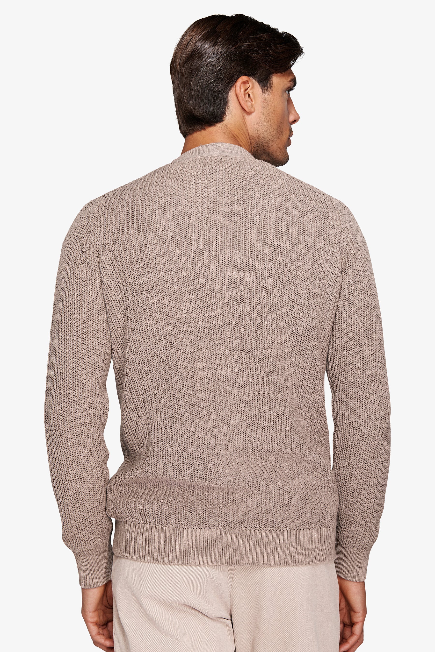 Cardigan costa inglese tortora-Dan John