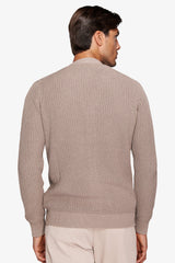 Cardigan costa inglese tortora-Dan John
