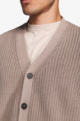 Cardigan costa inglese tortora-Dan John