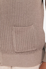 Cardigan costa inglese tortora-Dan John