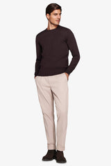 Maglia girocollo basic marrone-Dan John