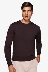 Maglia girocollo basic marrone-Dan John