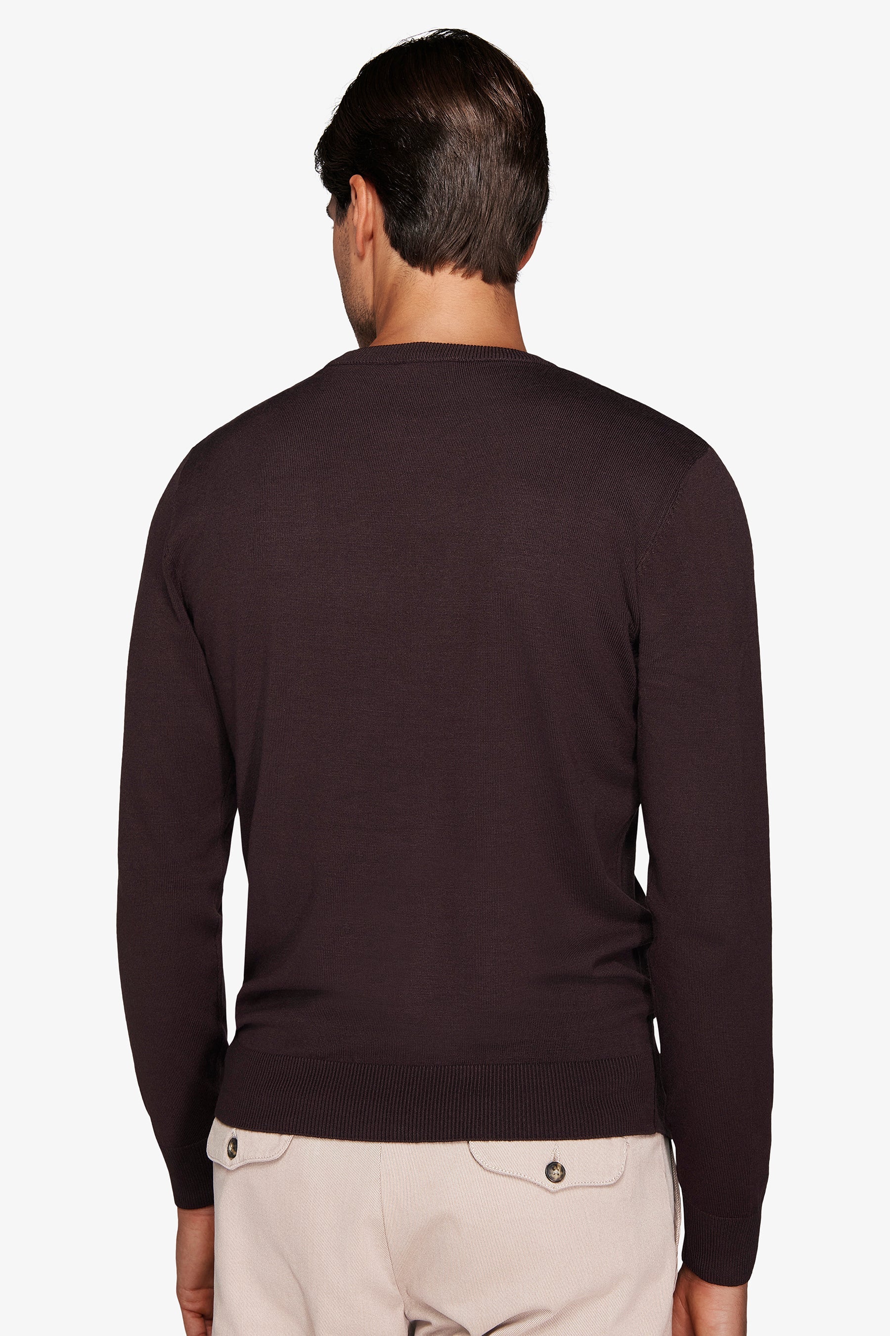 Maglia girocollo basic marrone-Dan John