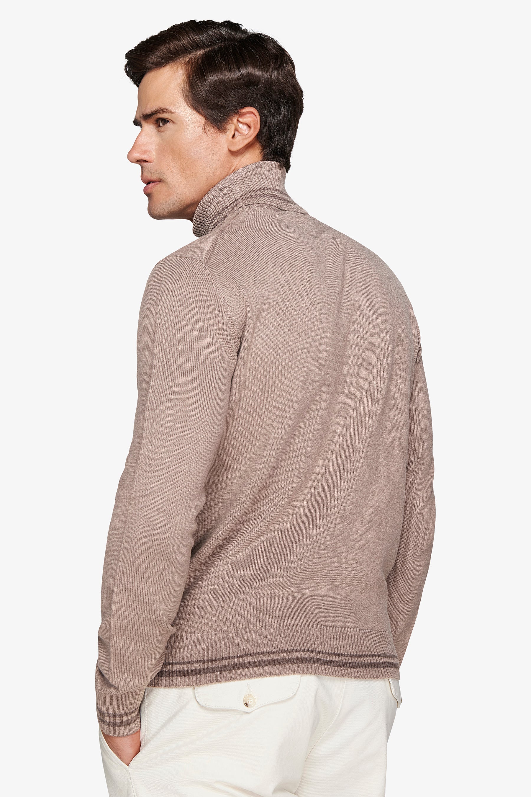 Maglia dolcevita lambswool tortora DNJ-Dan John