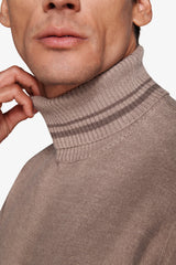Maglia dolcevita lambswool tortora DNJ-Dan John