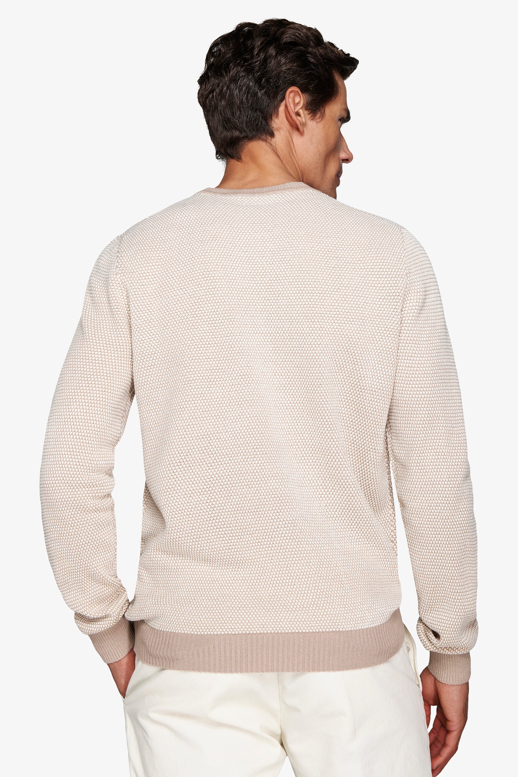 Maglia girocollo chicco riso bicolore corda-Dan John