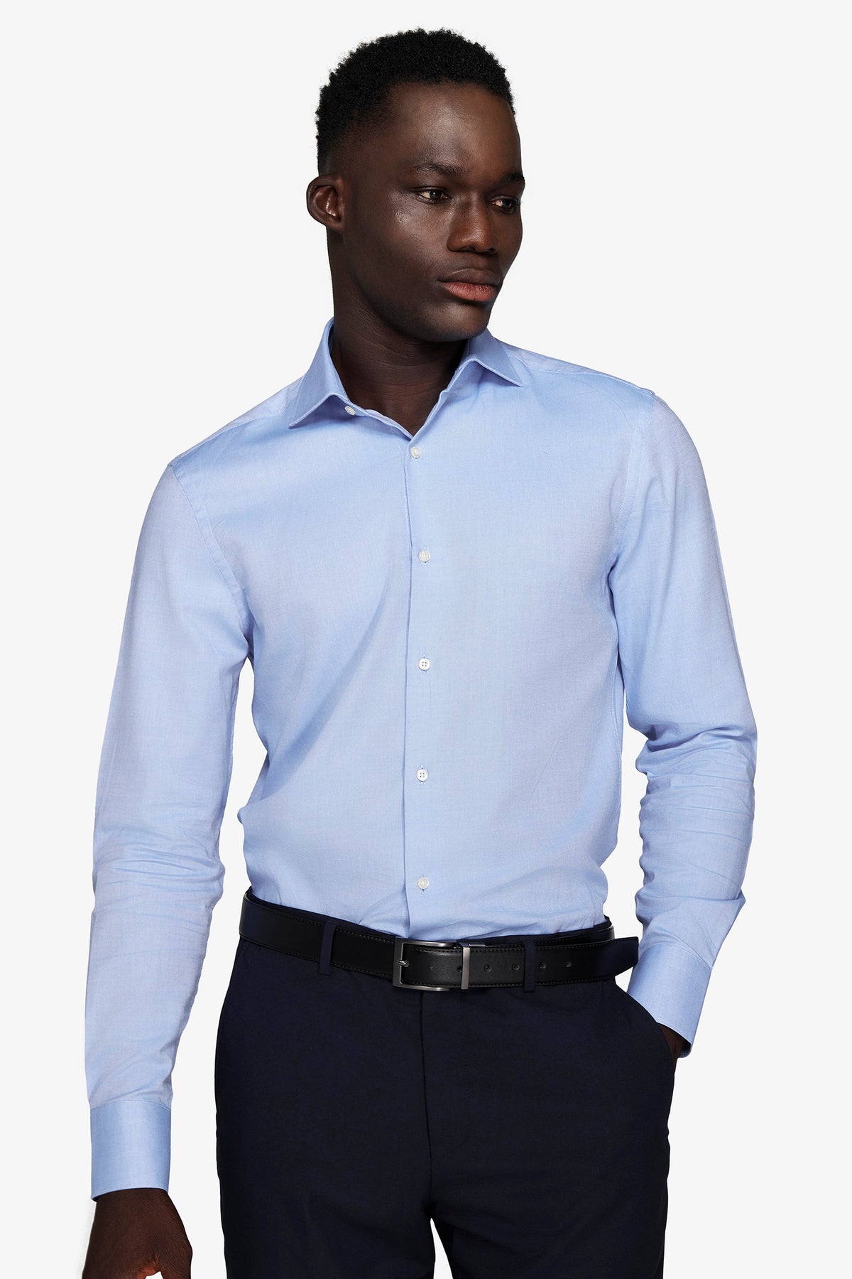 Camicia oxford azzurra slim-Dan John