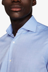 Camicia oxford azzurra slim-Dan John