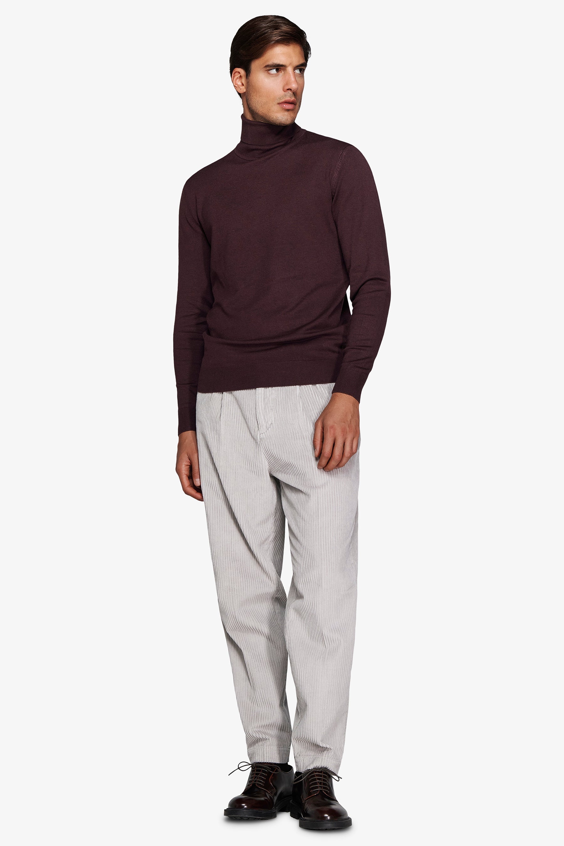 Maglia dolcevita basic bordeaux-Dan John
