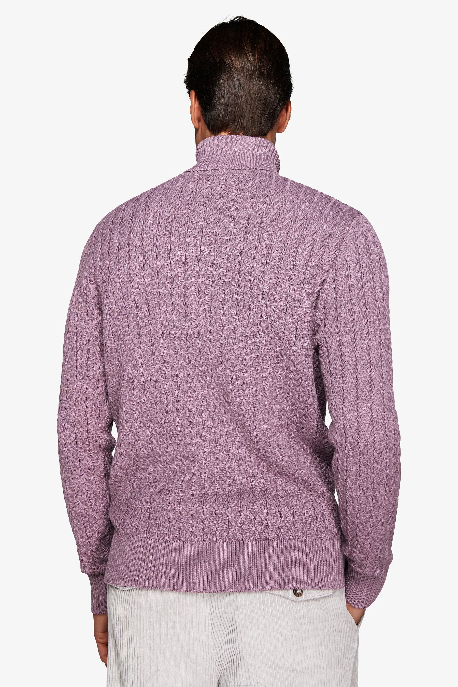 Maglia dolcevita a trecce cipolla-Dan John