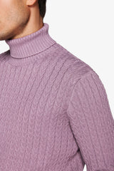 Maglia dolcevita a trecce cipolla-Dan John
