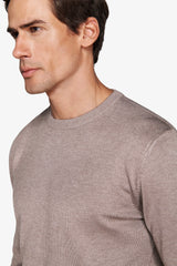 Maglia girocollo basic tortora-Dan John