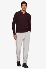 Polo in maglia costa piatta bordeaux-Dan John