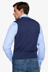 Gilet doppiopetto in maglia check avion-Dan John