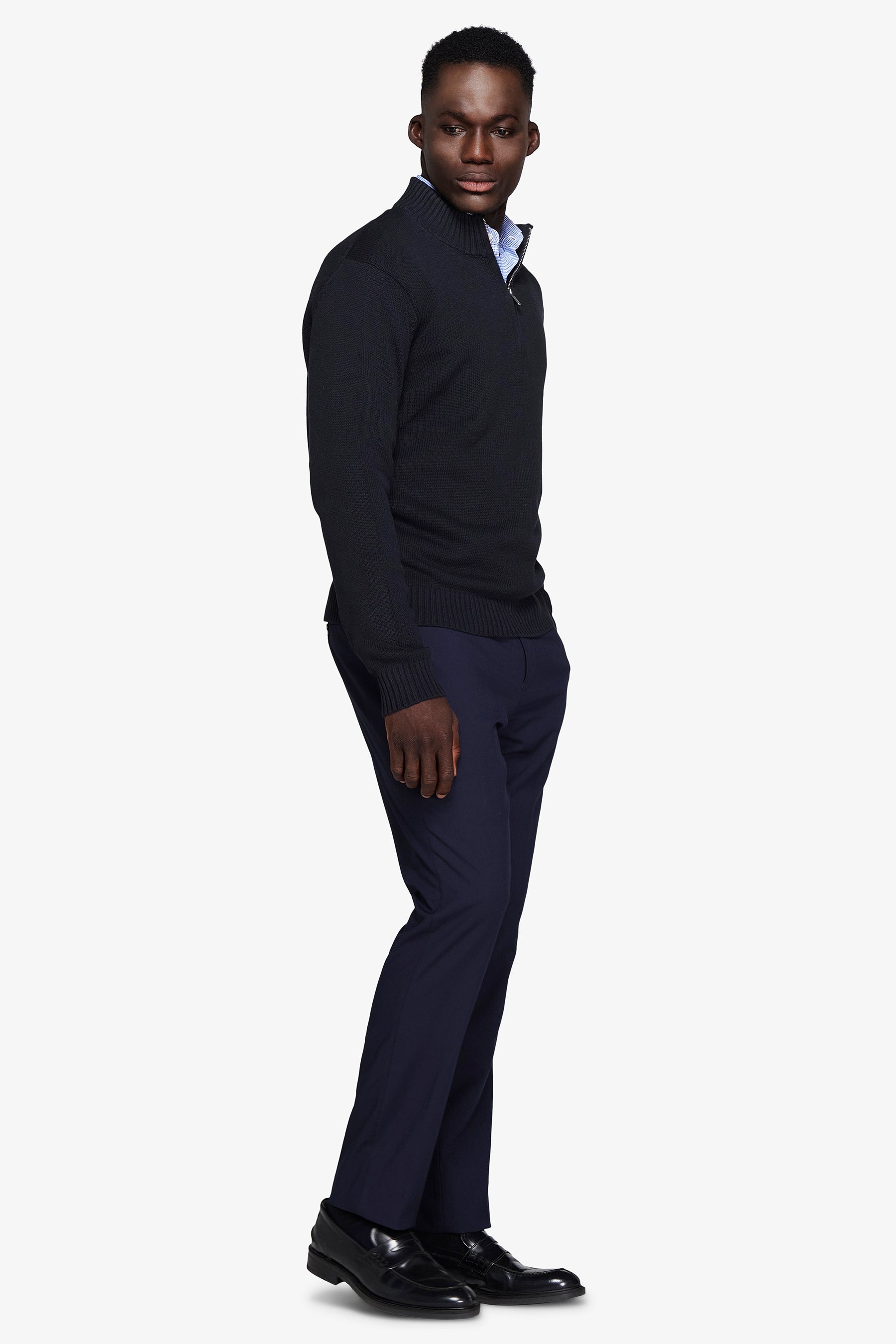 Maglia half zip blu-Dan John