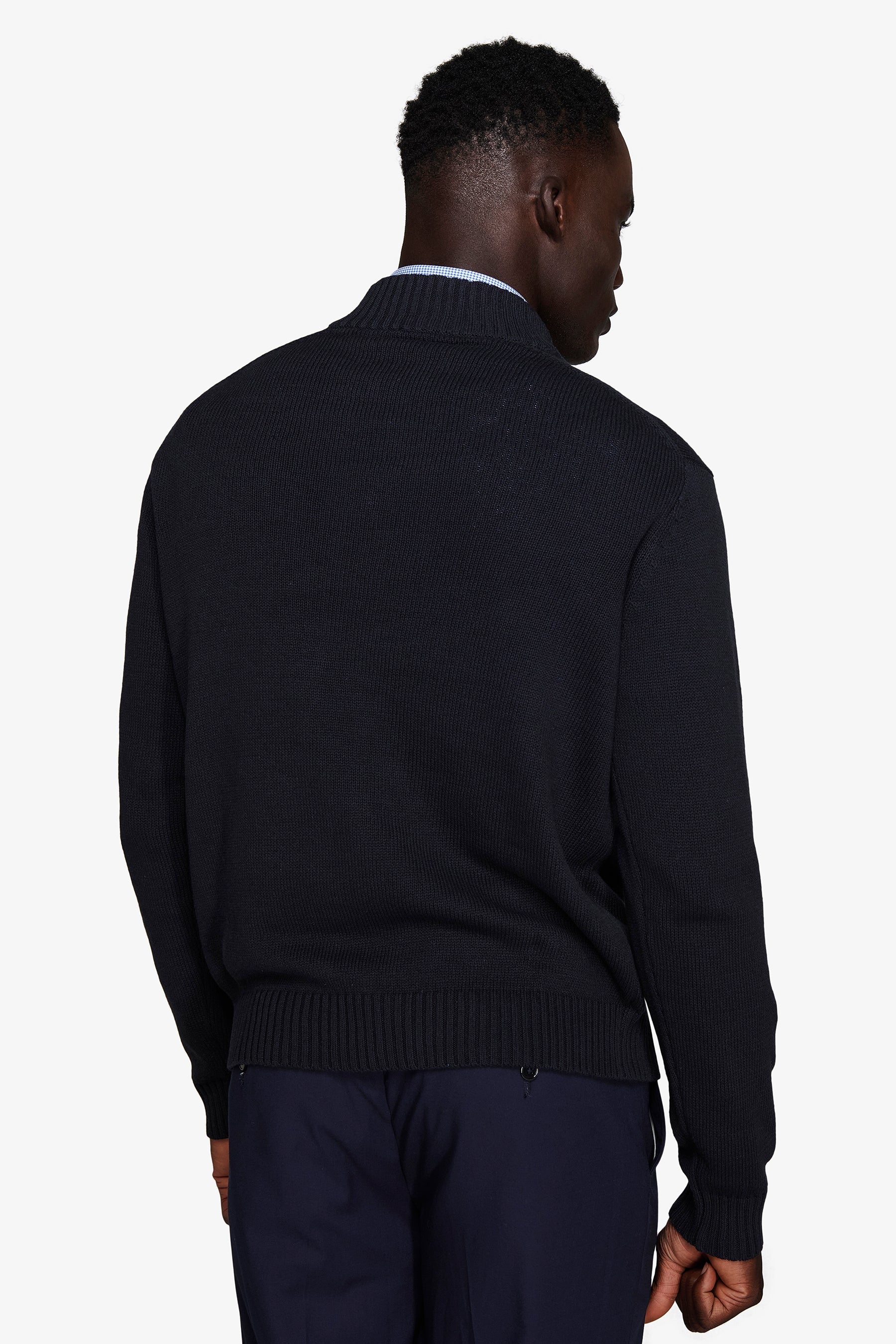 Maglia half zip blu-Dan John