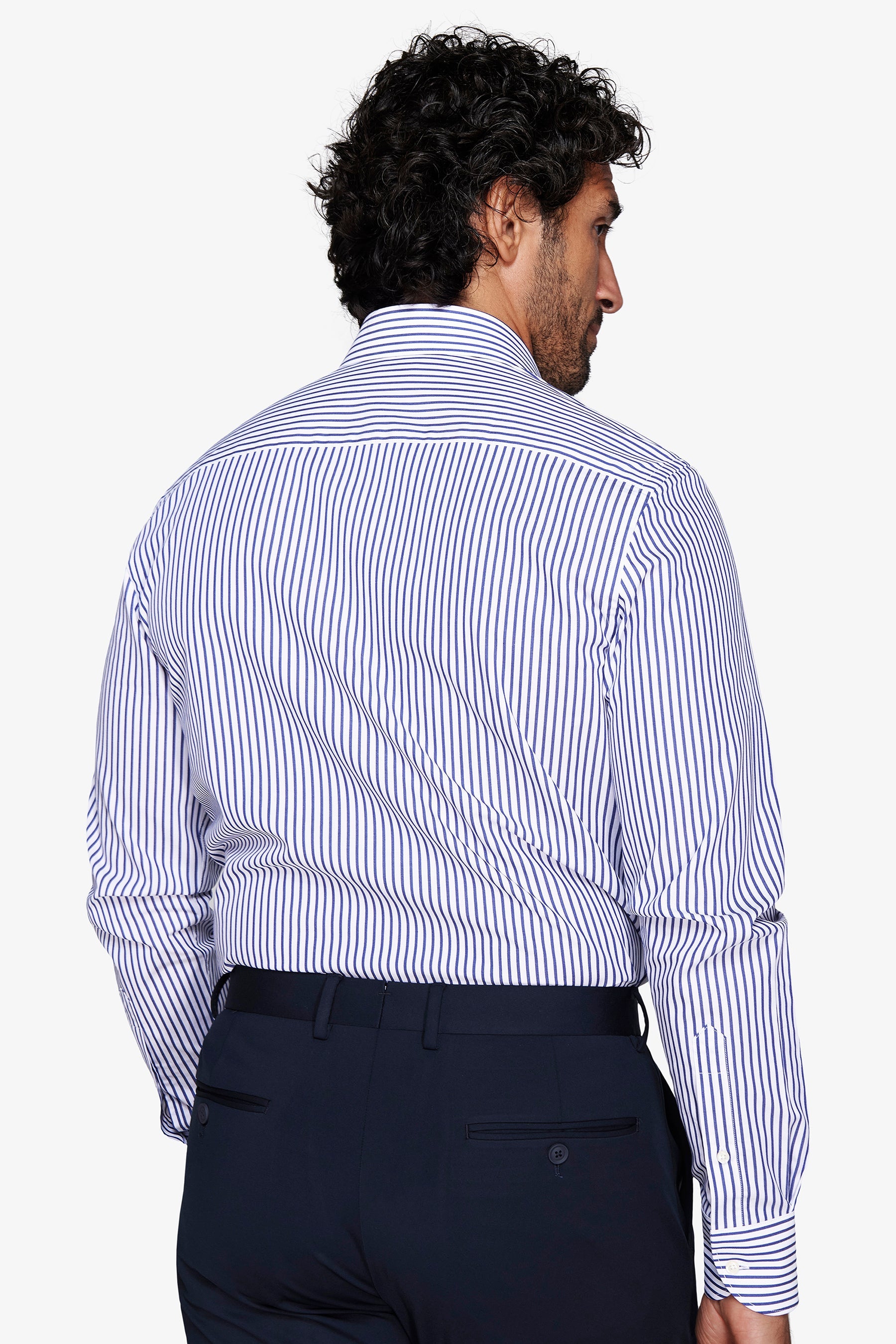 Camicia a righe royal slim-Dan John
