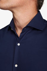 Camicia oxford blu slim-Dan John