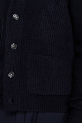 Cardigan collo sciallato blu-Dan John