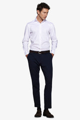 Camicia piquet bianca slim-Dan John