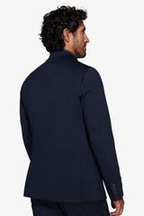 Giacca in jersey tecnico blu slim-Dan John