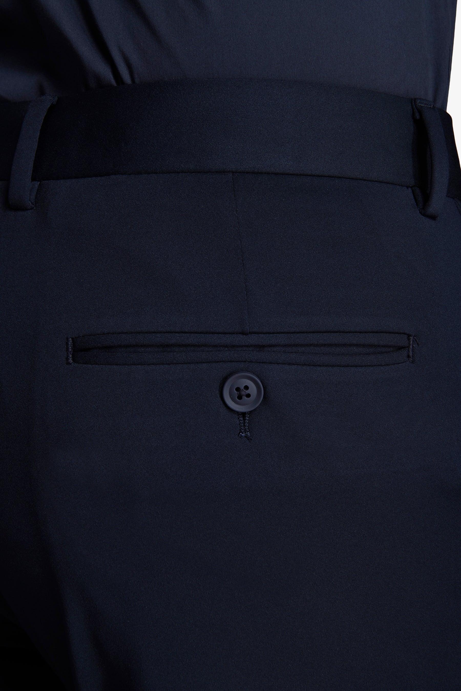 Pantaloni in jersey tecnico blu slim-Dan John