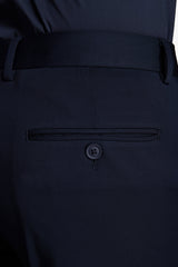 Pantaloni in jersey tecnico blu slim-Dan John