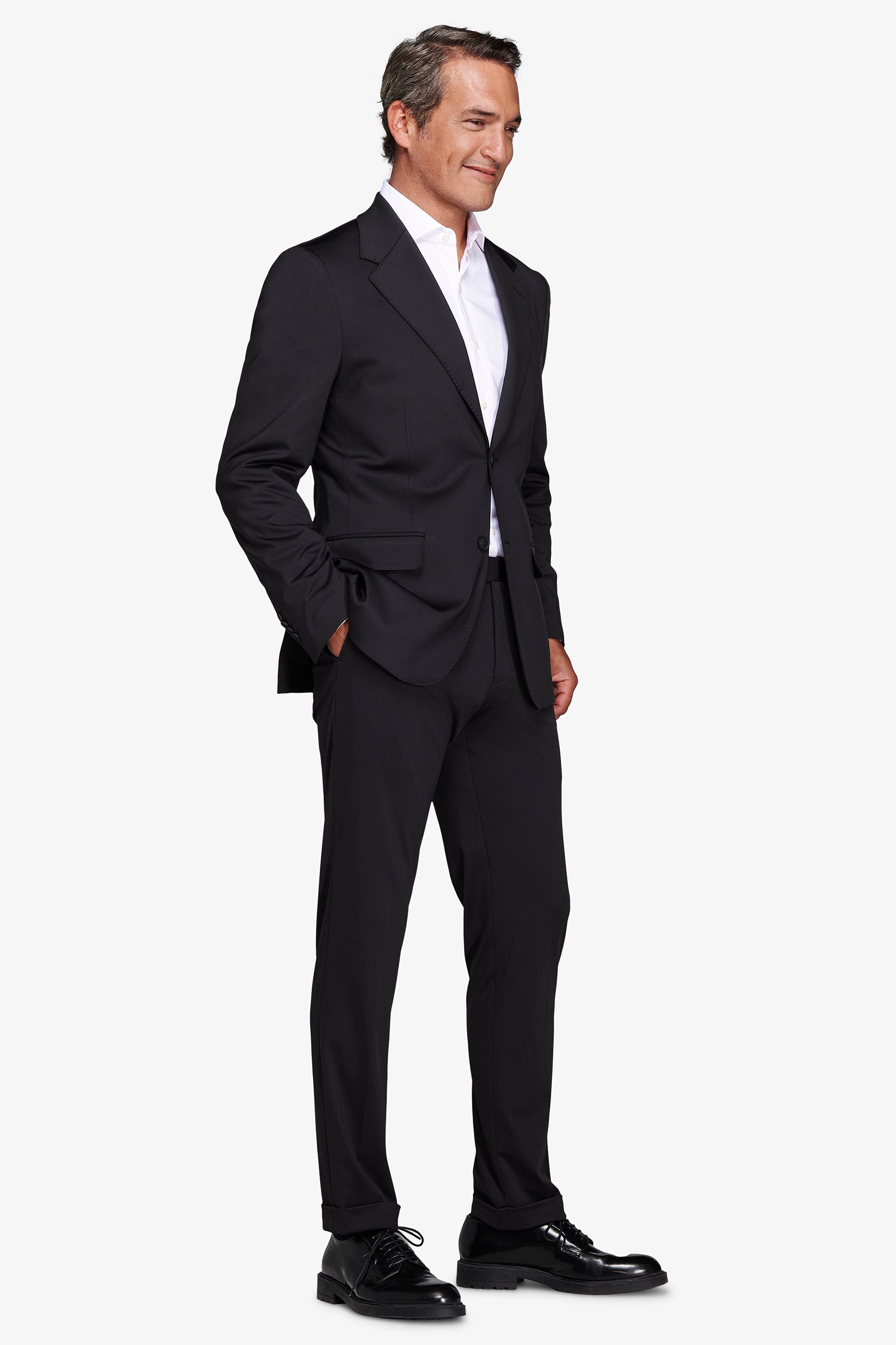 Giacca in jersey tecnico nera slim-Dan John